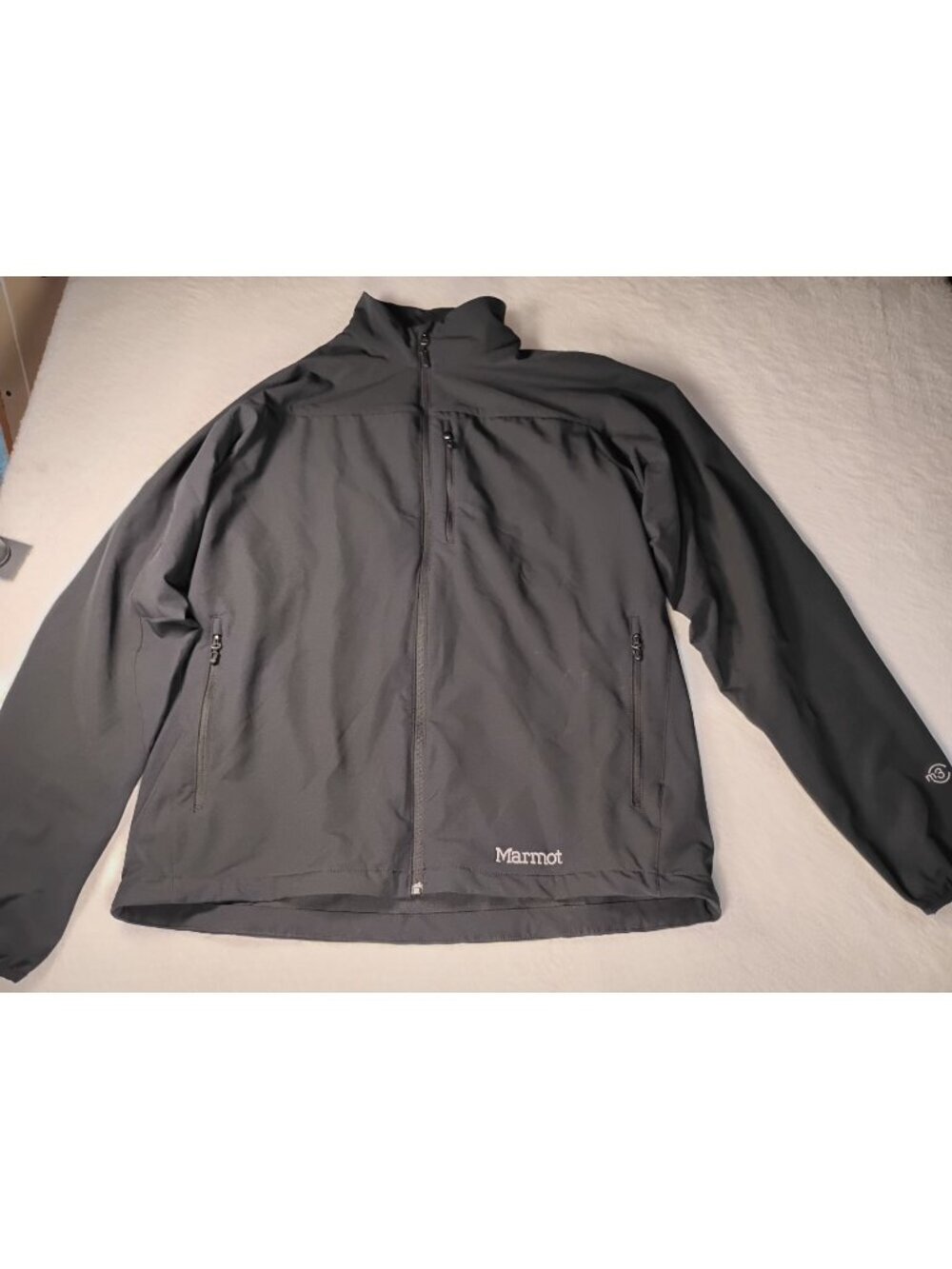 Marmot Mens Tempo Jacket Breathable Water-Resistant Stretch Softshell XL Logo